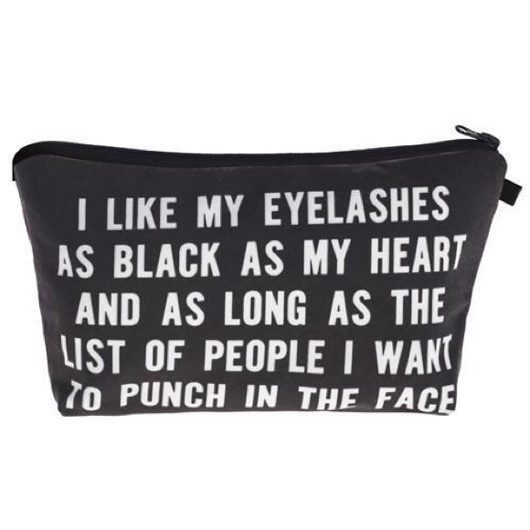 Unbranded Handbags - I Like My Eyelashes Makeup Bag